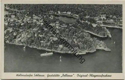 Woltersdorfer Schleuse - Gaststätte Bellevue - Fliegeraufnahme - Verlag W. Meyerheim Berlin