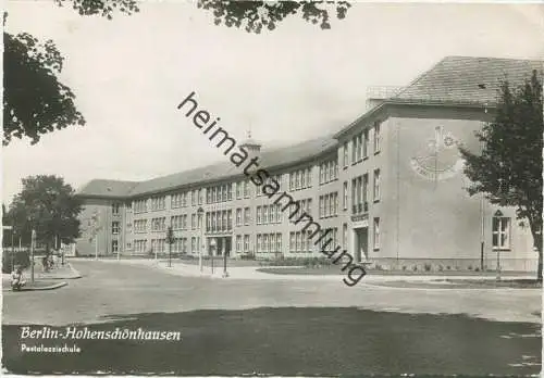 Berlin - Hohenschönhausen - Pestalozzischule - Foto-AK Grossformat - Verlag H. Sander KG Berlin gel. 1961