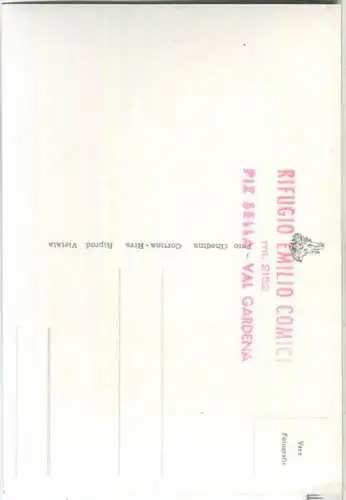 Sassolungo - Rifugio Toni Demetz - Foto-Ansichtskarte Großformat