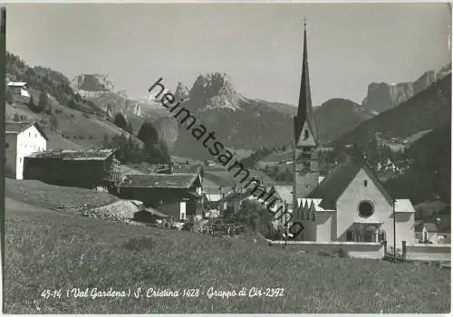 Val Gardena S. Cristina - Foto-Ansichtskarte Großformat