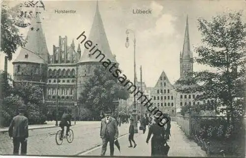 Lübeck - Holstentor - Verlag Hugo Meyer Lübeck gel. 1914