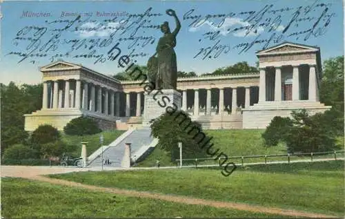 München - Bavaria mit Ruhmeshalle gel. 1916