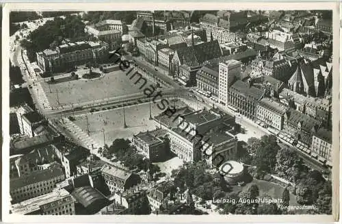 Leipzig - Augustusplatz - Fliegeraufnahme - Foto-Ansichtskarte