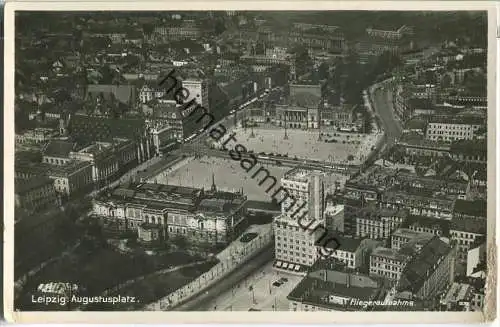 Leipzig - Augustusplatz - Fliegeraufnahme - Foto-Ansichtskarte