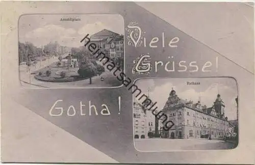 Gotha - Arnoldplatz - Rathaus - Verlag Carl H. Odemar Magdeburg