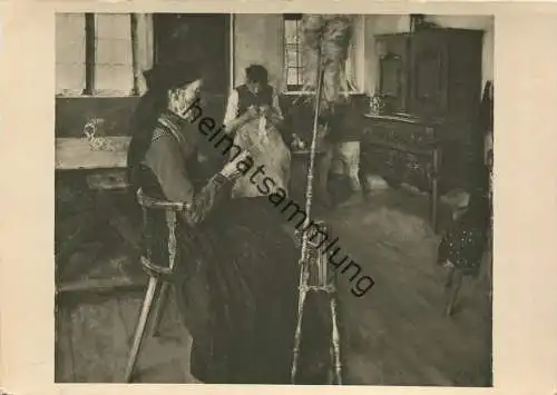 Wilhelm Leibl - Die Spinnerin - Leipzig - Museum der bildenden Künste - Foto-AK Grossformat