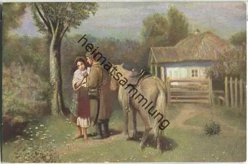 Pferd - Soldat beim Abschied nehmen