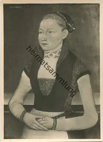 Sächsische Meister vom Jahre 1534 - Bildnis eines jungen Mädchen (Braut) - Leipzig - Museum der bildenden Künste - Foto-