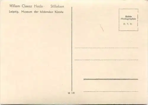 Willem Claesz Heda - Stilleben - Leipzig - Museum der bildenden Künste - Foto-AK Grossformat