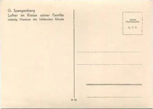 G. Spangenberg - Luther im Kreise seiner Familie - Leipzig - Museum der bildenden Künste - Foto-AK Grossformat