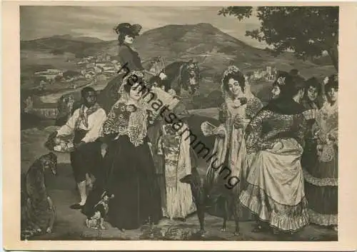 Igacio Zuloaga - Promenade nach dem Stiergefecht - Leipzig - Museum der bildenden Künste - Foto-AK Grossformat
