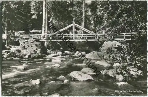 Höllental - Teufelssteg - Foto-Ansichtskarte - Verlag Hans Schmidt Lichtenberg