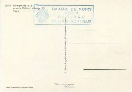 Le Pigne de la Lè vue de la Cabane de Moiry - AK Grossformat