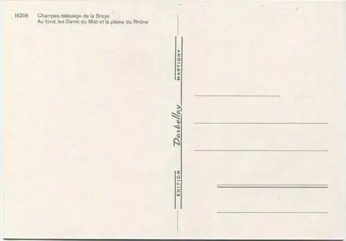 Champex - telesiege de la Breya - AK Großformat