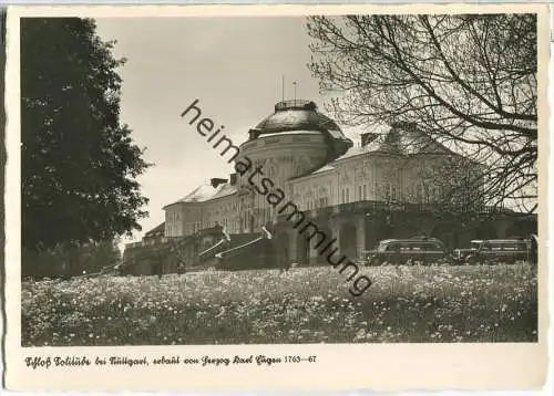 Stuttgart - Schloss Solitude - Bus - Foto-Ansichtskarte Großformat - Verlag Gebr. Metz Tübingen