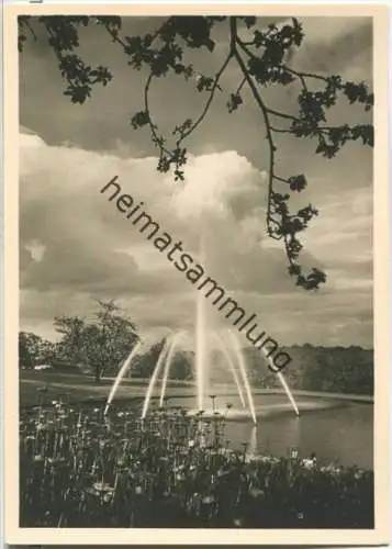 Stuttgart - Reichsgartenschau 1939 - Wasserspiele bei der Seeterrasse - Foto-Ansichtskarte Großformat