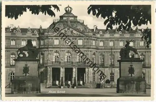 Stuttgart - Neues Schloss - Foto-Ansichtskarte - Verlag Paul Hommel Stuttgart