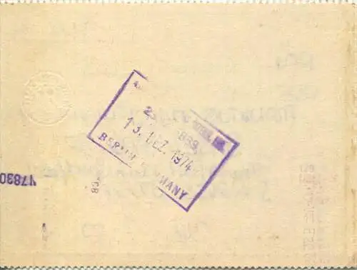 Deutschland - DB-Rückfahrkarte für eine Person von Frankfurt (Main) Flughafen nach Basel Bad Bf 2. Kl 1974