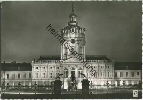 Berlin - Schloss Charlottenburg bei Nacht - Foto-Ansichtskarte Großformat - Verlag Klinke & Co. Berlin
