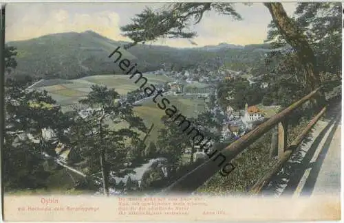 Oybin vom Bergringwege - Verlag Hermann Seibt Meissen - Bahnpoststempel Löbau-Radibor-Bautzen