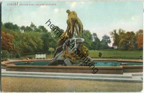 Coburg - Herzog Karl Eduard Brunnen - Verlag Ottmar Zieher München