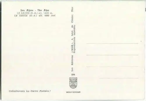 Barcelonnette - Le Sauze - Sessellift - Ansichtskarte Großformat