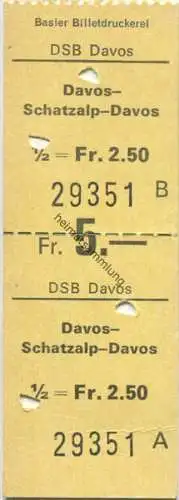 DSB Davos - Davos-Schatzalp-Davos - Fahrkarte