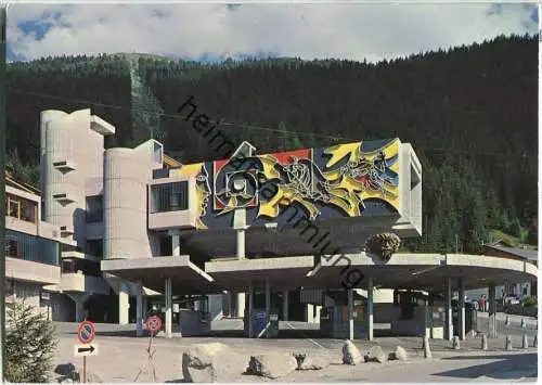 Verbier - Gare de Medran avec la fresque d'Erni - Ansichtskarte Großformat