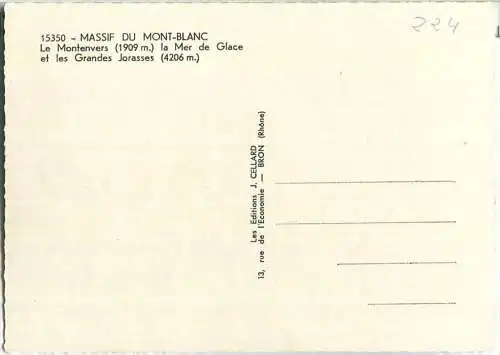 Chamonix - Mont Blanc - La Mer de Glace - Ansichtskarte Großformat