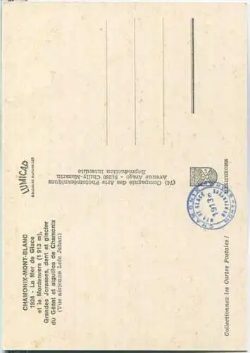 Chamonix - Mont Blanc - La Mer de Glace - Ansichtskarte Großformat