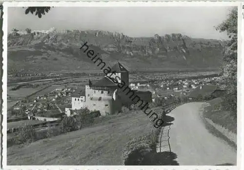 Vaduz - Schloss - Kreuzbergen - Foto-Ansichtskarte Großformat