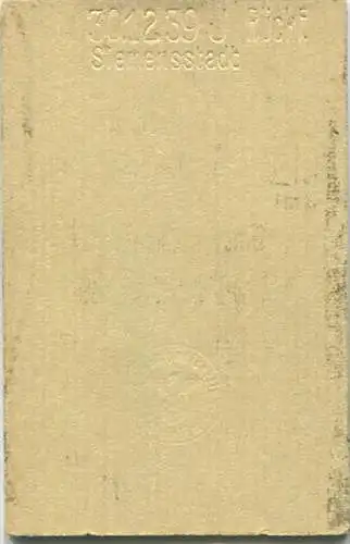 Berlin - Monatskarte - Gartenfeld Berlin Ringbahn - 2. Klasse Preisstufe 2 1940
