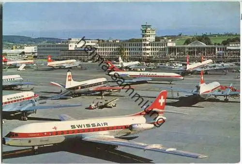 Flughof Zürich-Kloten - Swissair - Caravelle - Ansichtskarte Großformat