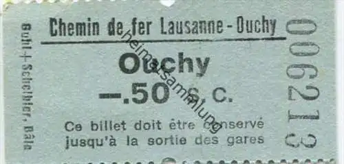 Chemin de fer Lausanne Ouchy - Fahrschein