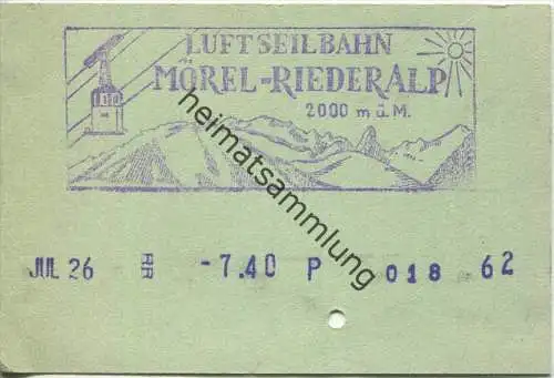 Luftseilbahn Mörel-Riederalp - Fahrschein