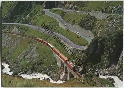 Gletsch - Furka-Oberalp-Bahn - Ansichtskarte Großformat