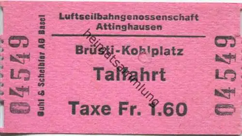 Luftseilbahngenossenschaft Attinghausen - Brüsti-Kohlplatz