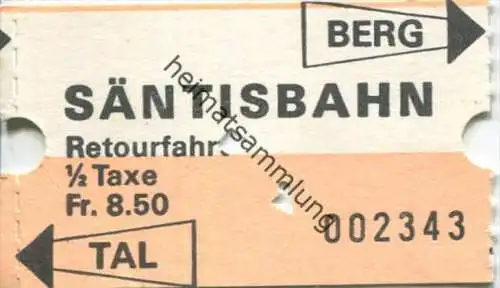Säntisbahn - Fahrkarte