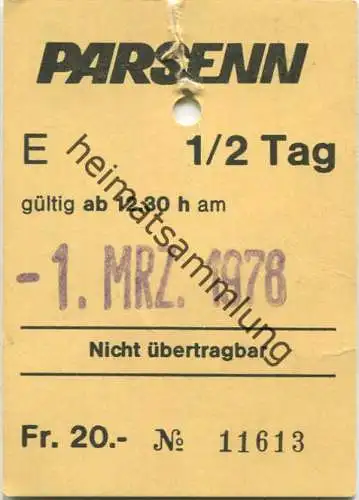 Parsenn 1/2 Tag 1978