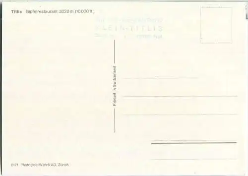 Titlis - Gipfelrestauration - Ansichtskarte Großformat