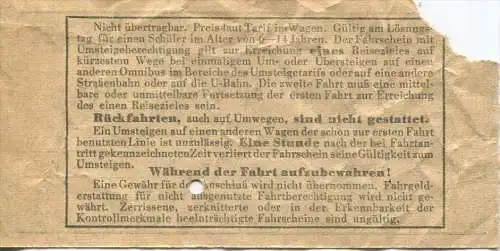 BVG Berlin Köthener Str. 17 - Schülerfahrschein 1942 - von nach Treptow