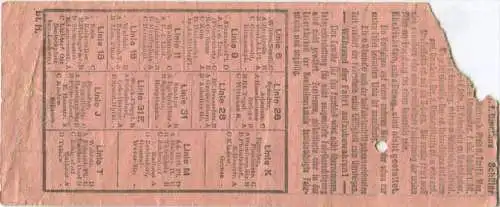 BVG Berlin Köthener Str. 17 - Schüler-Fahrschein 1941 - Helmholtzstrasse