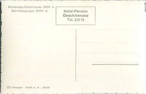 Oeschinensee - Hotel-Pension - Blümlisalpgruppe