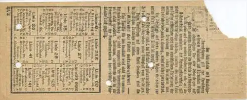 BVG Berlin Köthener Str. 17 - Schüler-Fahrschein 1933