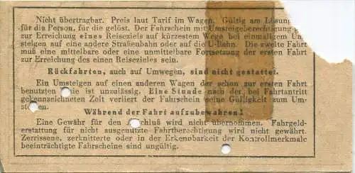 BVG Berlin Köthener Strasse 17 - Fahrschein 1942