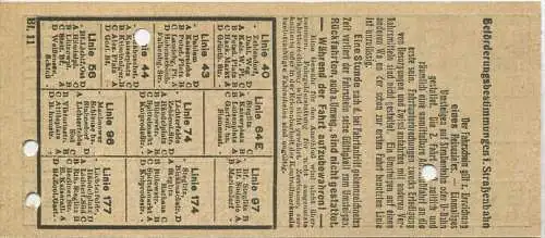 BVG Berlin Köthener Strasse 17 - Fahrschein 1931