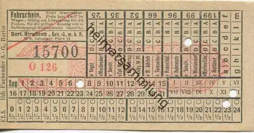Berliner Strassenbahn Betriebs-GmbH Leipziger Platz 14 - Fahrschein