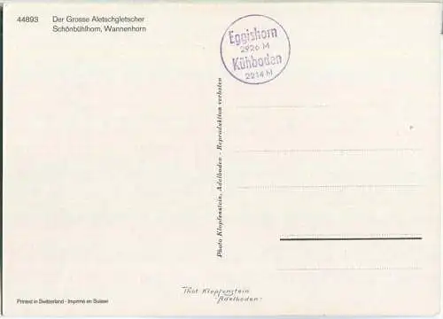 Großer Aletschgletscher - Ansichtskarte Großformat