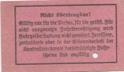 Berlin - BVG - Teilstreckenfahrschein 15Pf. 1934