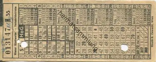 Wiener Stadtwerke - Verkehrsbetriebe - Fahrschein S. 1.-
